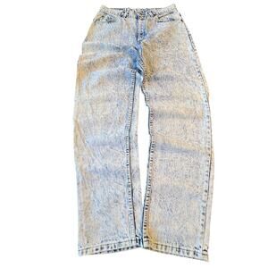 VINTAGE 80s BRITTANIA ACID STONE WASH DENIM LIGHT BLUE JEANS SIZE 31 W x 31 L